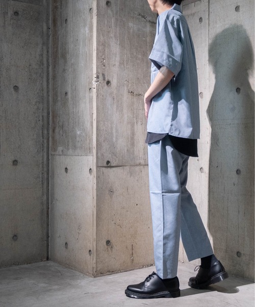 JOHN'S CLOSET(ジョンズクローゼット)の「【i】ポリトロワイドテーパードパンツ(その他パンツ・メンズ・サックスブルー/モカ/グレー/ブラック/ホワイト/ブルー・MEDIUM/LARGE/X-LARGE)」の20枚目の写真