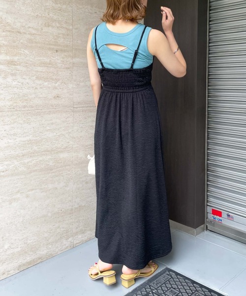 archives（アルシーヴ）の「フクレジャガードパイピングキャミワンピース（ワンピース・レディース・ブラック/イエロー/アイボリー/オレンジ・MEDIUM）」の20枚目の写真