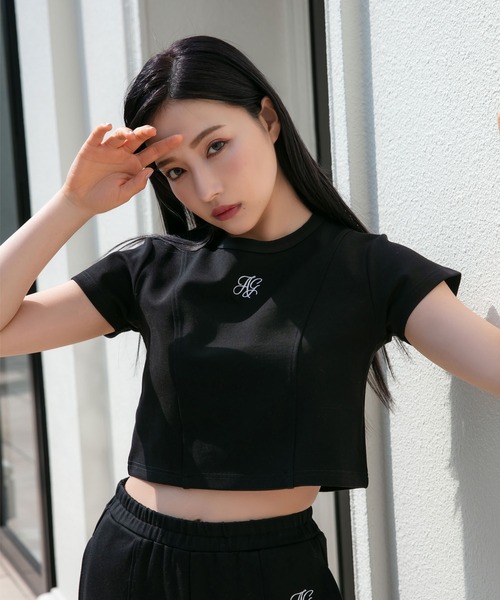 ANDGEEBEE（アンジービー）の「ポンチミニトップス（その他トップス・レディース・ブラック/グレー・MEDIUM）」の7枚目の写真