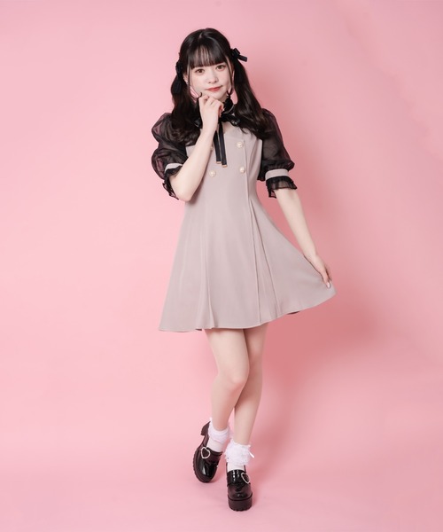 ROJITA（ロジータ）の「デコルテ開きハイネックワンピース（ワンピース・レディース・ブラック/ピンク/アイボリー・FREE）」の8枚目の写真