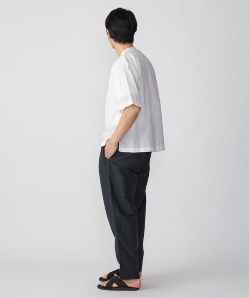 STILL BY HAND（スティルバイハンド）の「【SHIPS別注】STILL BY HAND: リネン/コットン ワイド テーパード イージーパンツ（チノパンツ・メンズ・ネイビー/ダークグレー・46/48）」の12枚目の写真