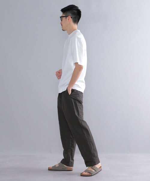 STILL BY HAND（スティルバイハンド）の「【SHIPS別注】STILL BY HAND: リネン/コットン ワイド テーパード イージーパンツ（チノパンツ・メンズ・ネイビー/ダークグレー・46/48）」の20枚目の写真