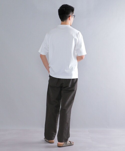 STILL BY HAND（スティルバイハンド）の「【SHIPS別注】STILL BY HAND: リネン/コットン ワイド テーパード イージーパンツ（チノパンツ・メンズ・ネイビー/ダークグレー・46/48）」の21枚目の写真