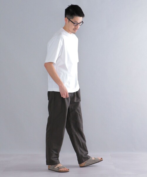 STILL BY HAND（スティルバイハンド）の「【SHIPS別注】STILL BY HAND: リネン/コットン ワイド テーパード イージーパンツ（チノパンツ・メンズ・ネイビー/ダークグレー・46/48）」の22枚目の写真