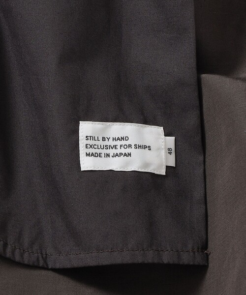 STILL BY HAND（スティルバイハンド）の「【SHIPS別注】STILL BY HAND: リネン/コットン ワイド テーパード イージーパンツ（チノパンツ・メンズ・ネイビー/ダークグレー・46/48）」の6枚目の写真