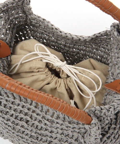 studio CLIP（スタディオクリップ）の「雑材ワイドハンドルバッグ（トートバッグ・レディース・ベージュ/グレー・FREE）」の6枚目の写真