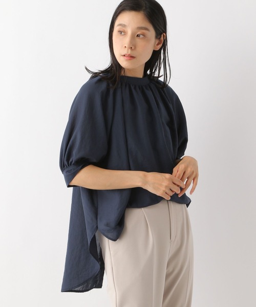 LEPSIM（レプシィム）の「パフスリーブチュニック　279705（シャツ/ブラウス・レディース・ネイビー/イエロー/グレイッシュベージュ・MEDIUM/LARGE）」の8枚目の写真