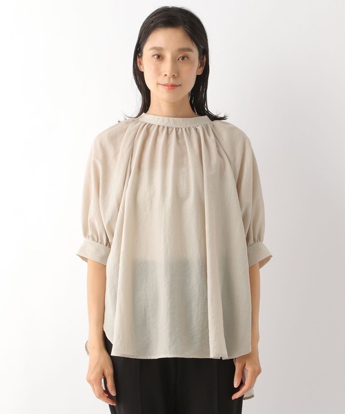 LEPSIM（レプシィム）の「パフスリーブチュニック　279705（シャツ/ブラウス・レディース・ネイビー/イエロー/グレイッシュベージュ・MEDIUM/LARGE）」の9枚目の写真