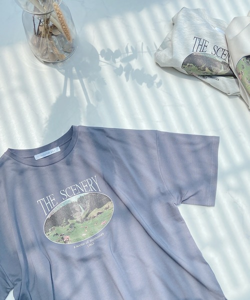 AS KNOW AS plus（アズノゥアズプラス）の「●vintageフォトＴシャツ（Tシャツ/カットソー・レディース・ライトブルー/オートミール/キナリ・FREE）」の16枚目の写真