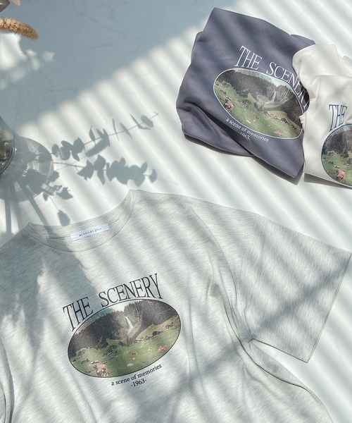 AS KNOW AS plus（アズノゥアズプラス）の「●vintageフォトＴシャツ（Tシャツ/カットソー・レディース・ライトブルー/オートミール/キナリ・FREE）」の12枚目の写真