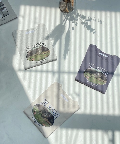 AS KNOW AS plus（アズノゥアズプラス）の「●vintageフォトＴシャツ（Tシャツ/カットソー・レディース・ライトブルー/オートミール/キナリ・FREE）」の19枚目の写真