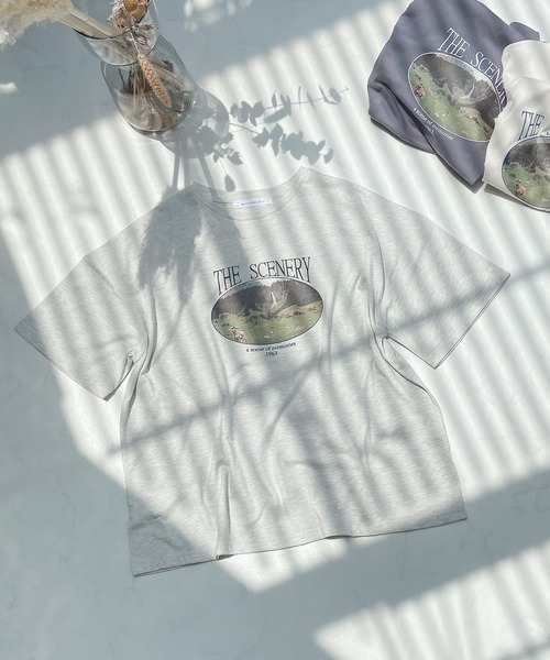 AS KNOW AS plus（アズノゥアズプラス）の「●vintageフォトＴシャツ（Tシャツ/カットソー・レディース・ライトブルー/オートミール/キナリ・FREE）」の10枚目の写真