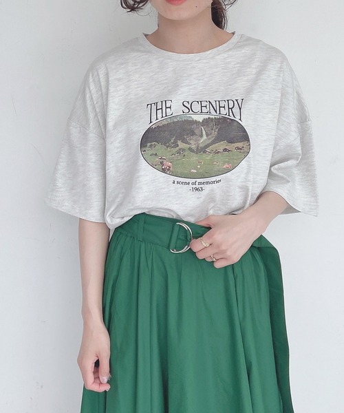 AS KNOW AS plus（アズノゥアズプラス）の「●vintageフォトＴシャツ（Tシャツ/カットソー・レディース・ライトブルー/オートミール/キナリ・FREE）」の14枚目の写真