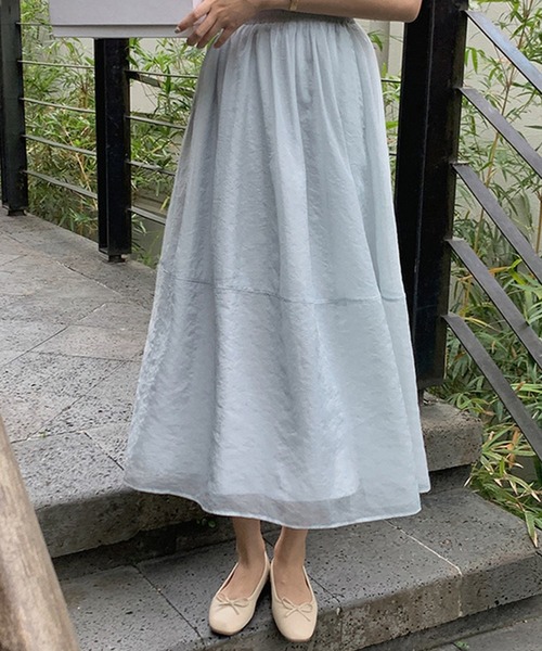 レディース きれいめオーガンジーフレアスカート（スカート）｜TeddyShop（テディショップ）