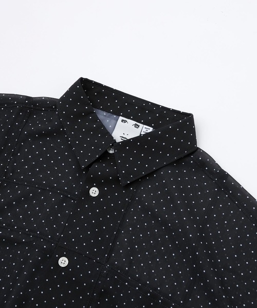 X-girl（エックスガール）の「CHIFFON SEAM DETAIL SHIRT/シフォン シースルーシャツ（シャツ/ブラウス・レディース・ブラック/ベージュ・S/M）」の4枚目の写真