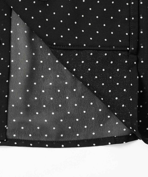 X-girl（エックスガール）の「CHIFFON SEAM DETAIL SHIRT/シフォン シースルーシャツ（シャツ/ブラウス・レディース・ブラック/ベージュ・S/M）」の20枚目の写真