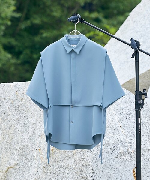 tk.TAKEO KIKUCHI(ティーケータケオキクチ)の「◆リアルレイヤード2WAYシャツ(シャツ/ブラウス・メンズ・ブラック/ライトグリーン/ライトベージュ・01/02/03)」の3枚目の写真