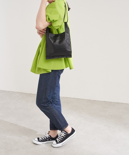 ear PAPILLONNER 日本製　撥水レザー2WAYショルダーバッグ ear PAPILLONNER（イアパピヨネ）の「【日本製】撥水レザー2WAY