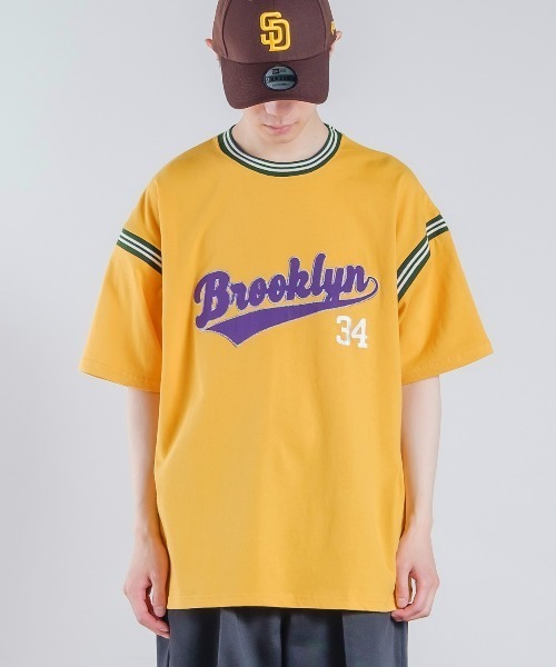 improves（インプローブス）の「USコットン カレッジロゴ 刺しゅう ラインリブ 半袖Tシャツ（Tシャツ/カットソー・メンズ・アッシュ/スミクロ/マスタード/グリーン・LARGE/MEDIUM）」の8枚目の写真