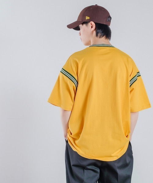 improves（インプローブス）の「USコットン カレッジロゴ 刺しゅう ラインリブ 半袖Tシャツ（Tシャツ/カットソー・メンズ・アッシュ/スミクロ/マスタード/グリーン・LARGE/MEDIUM）」の9枚目の写真