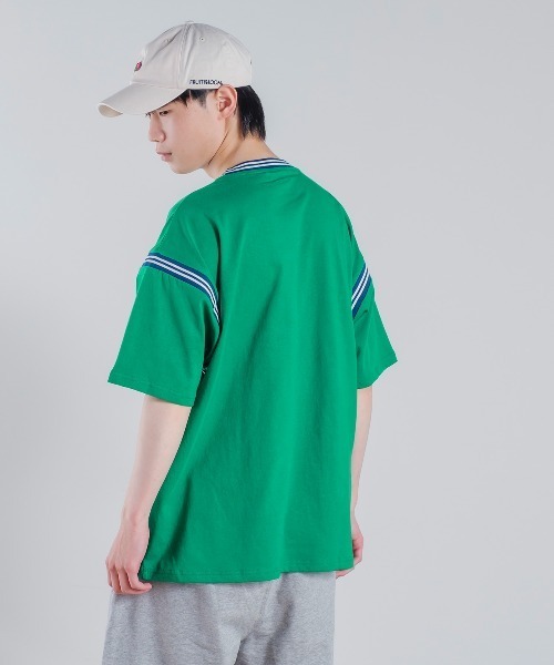 improves（インプローブス）の「USコットン カレッジロゴ 刺しゅう ラインリブ 半袖Tシャツ（Tシャツ/カットソー・メンズ・アッシュ/スミクロ/マスタード/グリーン・LARGE/MEDIUM）」の12枚目の写真