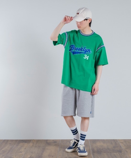 improves（インプローブス）の「USコットン カレッジロゴ 刺しゅう ラインリブ 半袖Tシャツ（Tシャツ/カットソー・メンズ・アッシュ/スミクロ/マスタード/グリーン・LARGE/MEDIUM）」の13枚目の写真