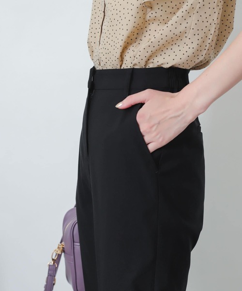 SENSE OF PLACE by URBAN RESEARCH（センスオブプレイスバイアーバンリサーチ）の「『TALLサイズあり』ストレッチスリムテーパードパンツ（その他パンツ・レディース・ブラック/ブルー/ライトベージュ・SMALL/MEDIUM/LARGE/X-SMALL/TALL）」の4枚目の写真