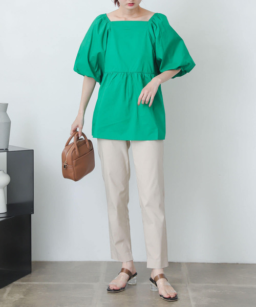 SENSE OF PLACE by URBAN RESEARCH（センスオブプレイスバイアーバンリサーチ）の「『TALLサイズあり』ストレッチスリムテーパードパンツ（その他パンツ・レディース・ブラック/ブルー/ライトベージュ・SMALL/MEDIUM/LARGE/X-SMALL/TALL）」の14枚目の写真