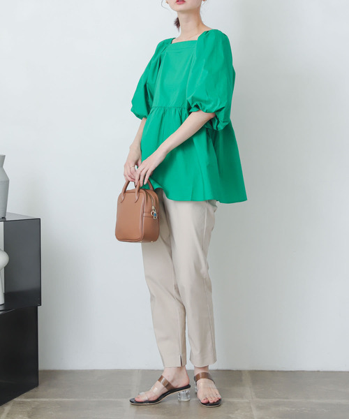 SENSE OF PLACE by URBAN RESEARCH（センスオブプレイスバイアーバンリサーチ）の「『TALLサイズあり』ストレッチスリムテーパードパンツ（その他パンツ・レディース・ブラック/ブルー/ライトベージュ・SMALL/MEDIUM/LARGE/X-SMALL/TALL）」の15枚目の写真