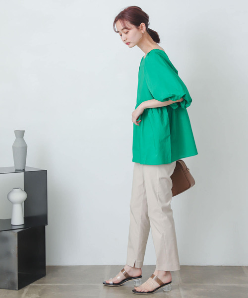 SENSE OF PLACE by URBAN RESEARCH（センスオブプレイスバイアーバンリサーチ）の「『TALLサイズあり』ストレッチスリムテーパードパンツ（その他パンツ・レディース・ブラック/ブルー/ライトベージュ・SMALL/MEDIUM/LARGE/X-SMALL/TALL）」の16枚目の写真