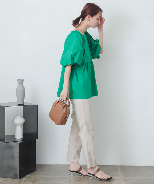 SENSE OF PLACE by URBAN RESEARCH（センスオブプレイスバイアーバンリサーチ）の「『TALLサイズあり』ストレッチスリムテーパードパンツ（その他パンツ・レディース・ブラック/ブルー/ライトベージュ・SMALL/MEDIUM/LARGE/X-SMALL/TALL）」の19枚目の写真