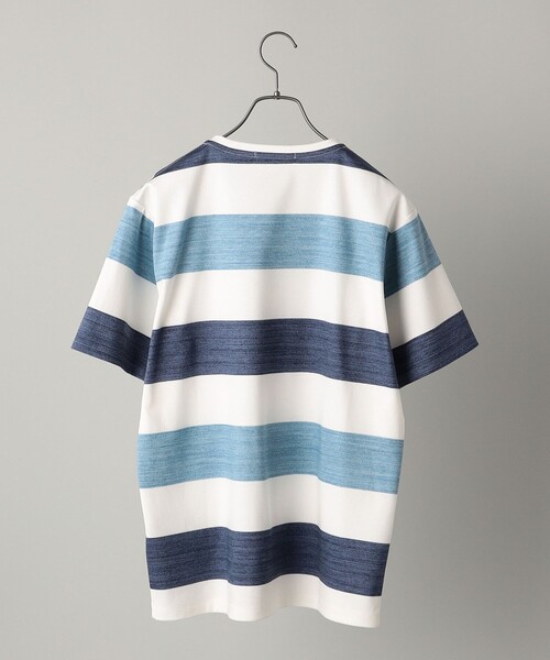 SHIPS(シップス)の「SHIPS: スペック ワイドボーダー/パネル Vネック Tシャツ(Tシャツ/カットソー・メンズ・カーキ/ブラック/ライトブルー/ネイビー/ライトオリーブ・SMALL/MEDIUM/LARGE/X-LARGE)」の10枚目の写真
