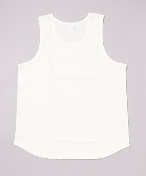 A4A(エーフォーエー)の「A4A(エーフォーエー) 強撚糸ラウンドタンクトップ(タンクトップ・メンズ・ホワイト/ブラック・M/L)」の2枚目の写真