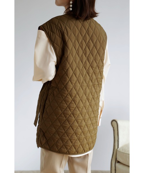 &. NOSTALGIA(アンドドットノスタルジア)の「【ZOZO限定】キルティングラップジレベスト(ベスト・レディース・カーキ/アイボリー/レンガ・FREE)」の18枚目の写真