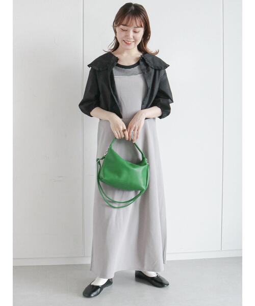 ehka sopo(エヘカソポ)の「◎カットキャミワンピース(ワンピース・レディース・グレー/カーキ/ブラック・フリ-)」の15枚目の写真