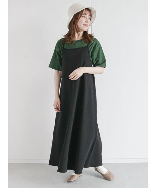 ehka sopo(エヘカソポ)の「◎カットキャミワンピース(ワンピース・レディース・グレー/カーキ/ブラック・フリ-)」の20枚目の写真