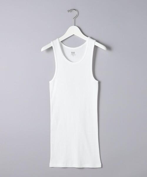 BLUE（ブルー）の「＜BLUE＞ 2パック タンクトップ（Tシャツ/カットソー・メンズ・ホワイト・M/L/XL）」の3枚目の写真