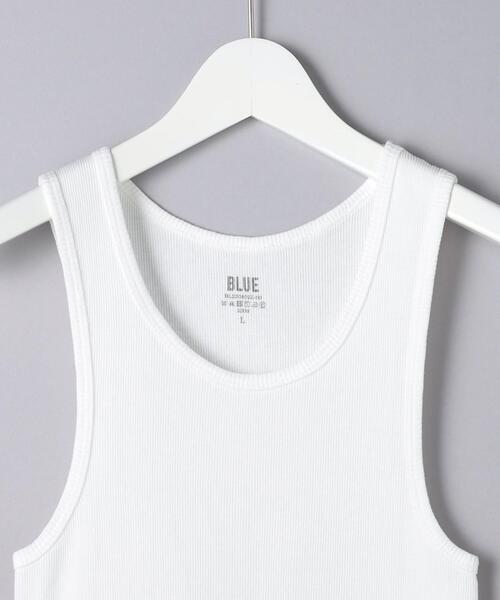 BLUE（ブルー）の「＜BLUE＞ 2パック タンクトップ（Tシャツ/カットソー・メンズ・ホワイト・M/L/XL）」の5枚目の写真