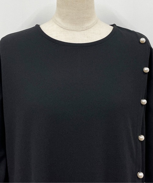 PICCIN（ピッチン）の「サイドプリーツパールワンピース（ワンピース・レディース・ブラック/モカ・M/L）」の14枚目の写真