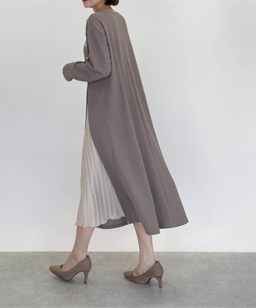 PICCIN（ピッチン）の「サイドプリーツパールワンピース（ワンピース・レディース・ブラック/モカ・M/L）」の22枚目の写真