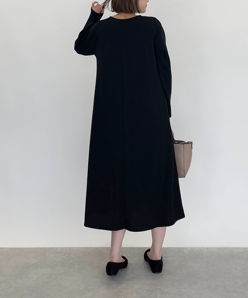 PICCIN（ピッチン）の「サイドプリーツパールワンピース（ワンピース・レディース・ブラック/モカ・M/L）」の12枚目の写真