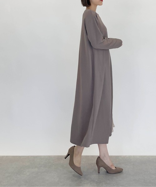 PICCIN（ピッチン）の「サイドプリーツパールワンピース（ワンピース・レディース・ブラック/モカ・M/L）」の13枚目の写真