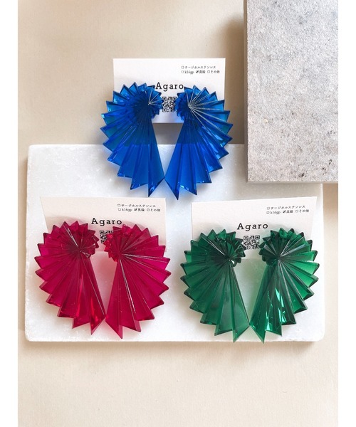 tone（トーン）の「【Agaro】No.200　ドイツvintageビーズの痛くなりにくいイヤリング(MA)（イヤリング・レディース・ホワイト/グリーン/ブルー/マジェンタ/パープル/ライトブルー/ピンク/ベビーピンク/ホワイト系1/その他1/その他2・FREE）」の18枚目の写真