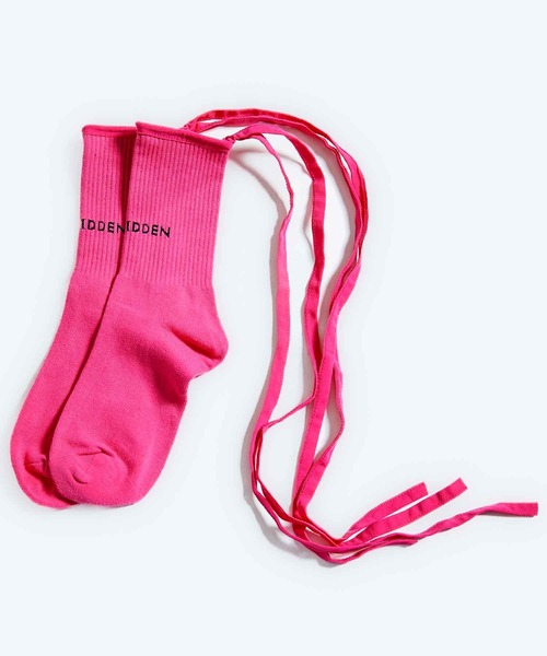 babyShoop(ベイビーシュープ)の「レースアップデザインソックス(ソックス/靴下・レディース・ブラック/ピンク/イエロー/オレンジ/ライトイエロー/ブルー/グリーン・FREE)」の6枚目の写真