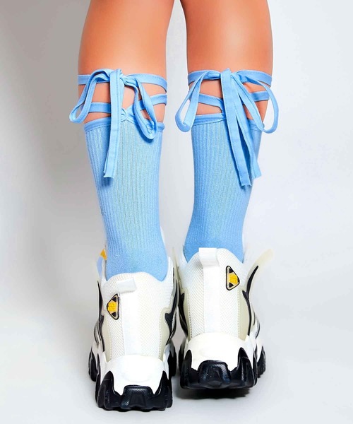 babyShoop(ベイビーシュープ)の「レースアップデザインソックス(ソックス/靴下・レディース・ブラック/ピンク/イエロー/オレンジ/ライトイエロー/ブルー/グリーン・FREE)」の15枚目の写真