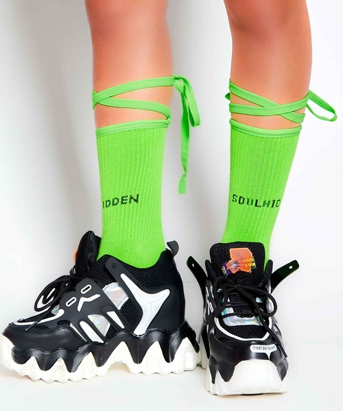 babyShoop(ベイビーシュープ)の「レースアップデザインソックス(ソックス/靴下・レディース・ブラック/ピンク/イエロー/オレンジ/ライトイエロー/ブルー/グリーン・FREE)」の17枚目の写真