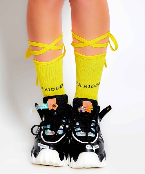 babyShoop(ベイビーシュープ)の「レースアップデザインソックス(ソックス/靴下・レディース・ブラック/ピンク/イエロー/オレンジ/ライトイエロー/ブルー/グリーン・FREE)」の12枚目の写真