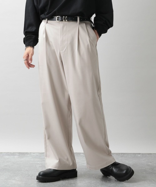 RAGEBLUE(レイジブルー)の「TRストレッチ/タックワイドパンツ(スラックス・メンズ・ブラック/ダークブラウン/オフホワイト/ダークグレー・SMALL/MEDIUM/LARGE)」の15枚目の写真