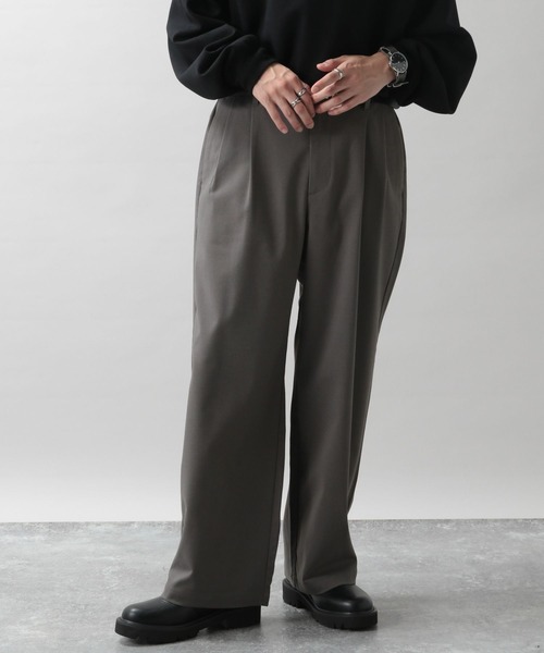 RAGEBLUE(レイジブルー)の「TRストレッチ/タックワイドパンツ(スラックス・メンズ・ブラック/ダークブラウン/オフホワイト/ダークグレー・SMALL/MEDIUM/LARGE)」の9枚目の写真