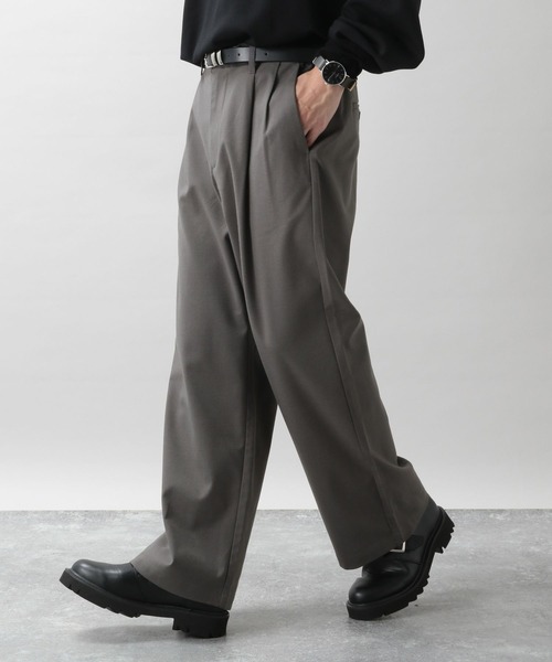 RAGEBLUE(レイジブルー)の「TRストレッチ/タックワイドパンツ(スラックス・メンズ・ブラック/ダークブラウン/オフホワイト/ダークグレー・SMALL/MEDIUM/LARGE)」の16枚目の写真